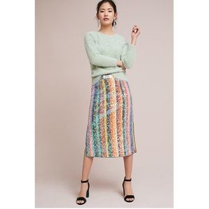 NWT Anthropologie Striped Sequin Skirt